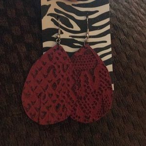 Custom leather earrings